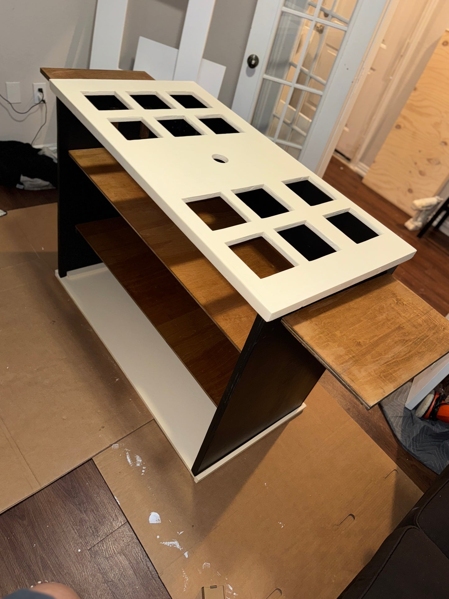 Tricolored Foldable Charcuterie Cart