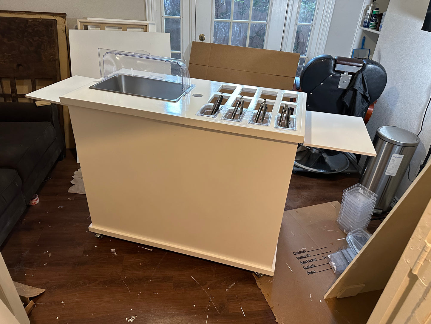 Large Catering Cart With Side Shelves