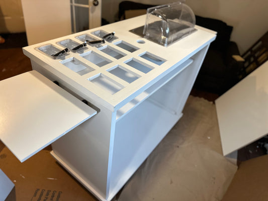 Large Catering Cart With Side Shelves