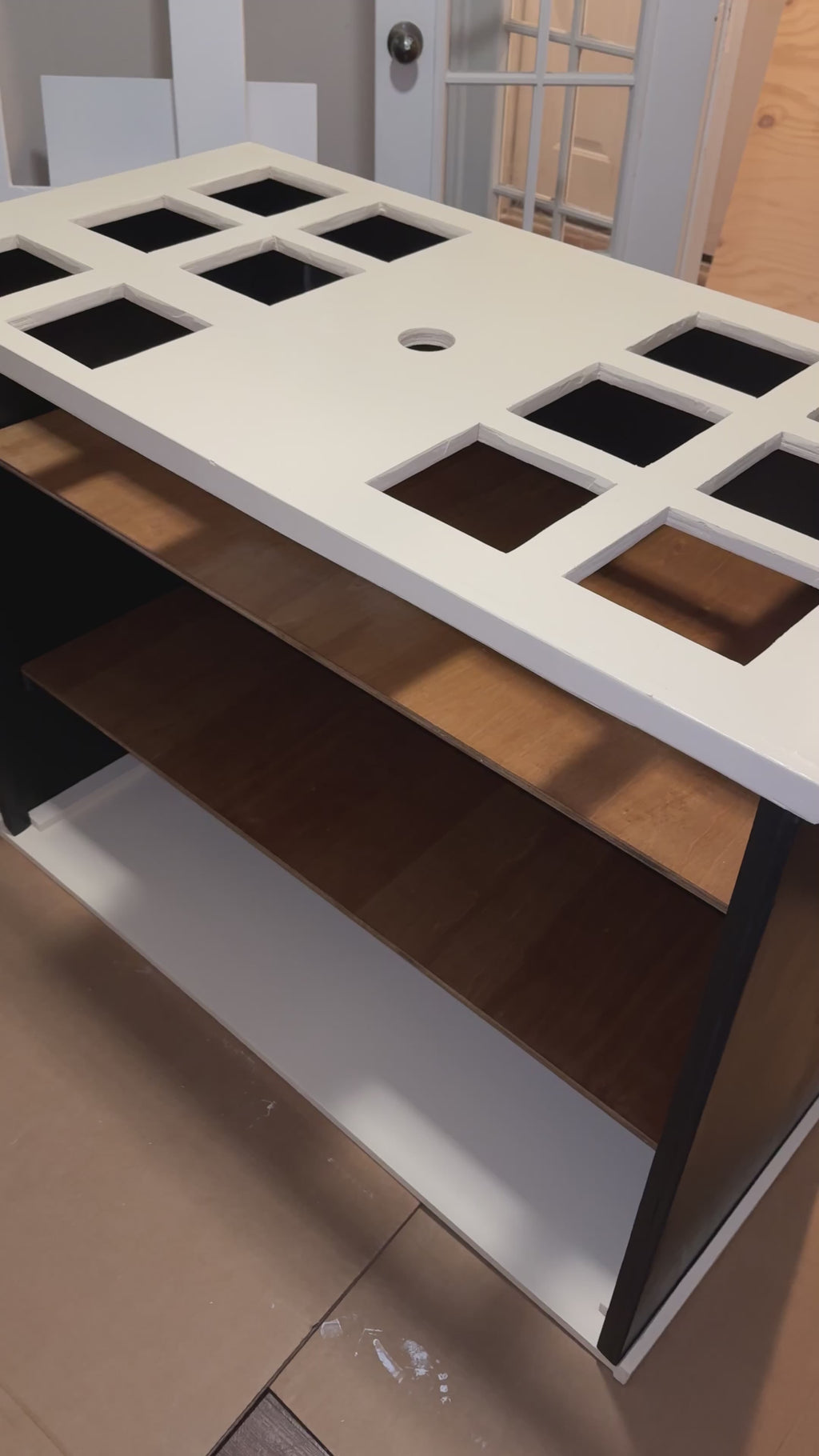 Tricolored Foldable Charcuterie Cart